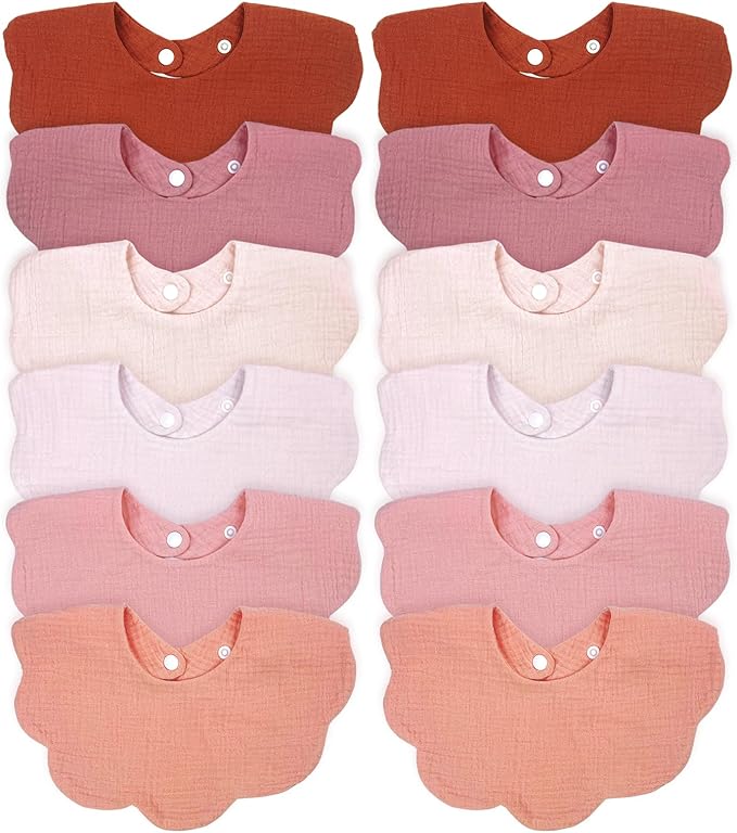 Baby Bibs Muslin Drool Teething Drooling Bibs for Baby Girl Boy Muslin Cotton