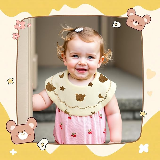 Baby Bibs Muslin Bibs 8 Pack for Drooling and Teething for Unisex Girls Boys