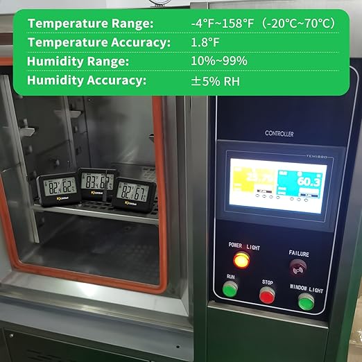 3PCS Mini Digital Hygrometer and Thermometer Reptile Thermometer with Extend Probe (Only Temperature) Indoor Temp and Humidity Meter with Magnet