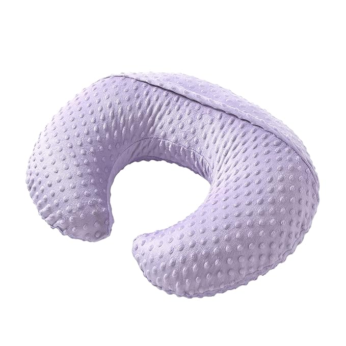 Nursing Pillow and Positioner for Breastfeeding, Ultra Soft Baby Breastfeeding Pillows for More Support for Mom and Baby, with Premium Removable Cover (Orchid Petal)