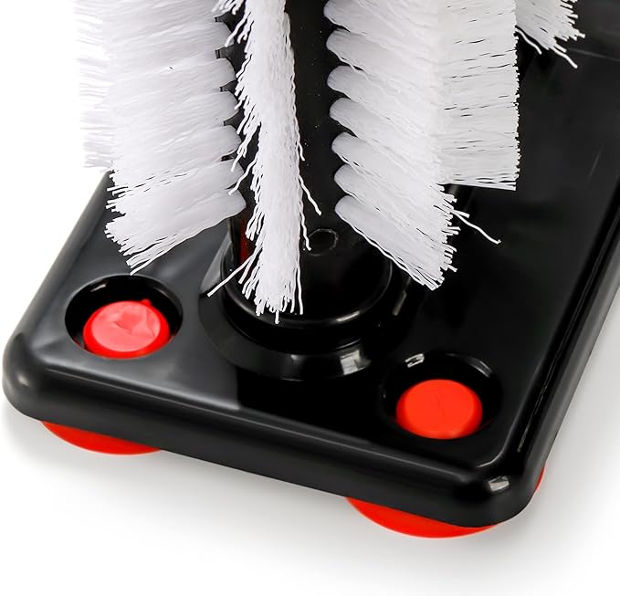 Yesland Water Bottle Cleaning Brush with Suction Base, 3 Head Removable Glass Washer Bristle Brush Cleaner for Long Leg Cup, Beer Cup, Red Wine Glass, Bar, Kitchen, Sink, Home Tools