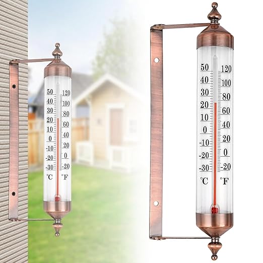 10.3 Premium Steel Outdoor/Indoor Thermometer Waterproof Vintage Style Decorative