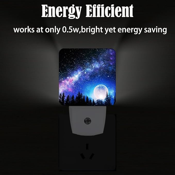 Starry Sky Night Light,Plug-in Nightlights Auto Sensor Night Lamp Dusk to Dawn Lamp Home Decor for Nursery Children Girls Boys