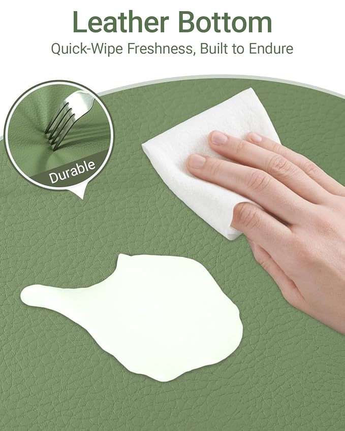 Baby Play Mat for Floor,1.2" Thick Padded Foam 50x50 playpen mat,Soft Velvet&Non-Slip Leather,Removable Cover,Washable,Nursery Rug for Baby Crawling,Toddlers,Infants,Kids,Yoga,Tatami,Sage Green