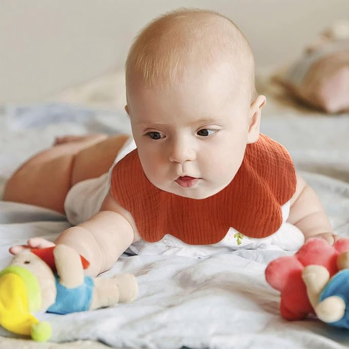 Baby Drool Bibs for Unisex Girls Boys 12 Pack Baby Muslin Bibs for Drooling and Teething