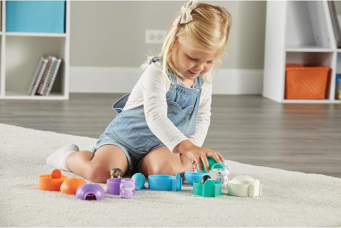 Learning Resources Sort & Seek Polar Animals - 15 Pieces, Age 18+ Months Toddler Learning Activities, Educational Toys, Educational Toy Set Color, Teaching Toys