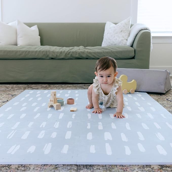 Baby Play Mat for Floor - Shoreline (4x6ft) - Premium EVA Foam Play Mat for Babies & Toddlers (Ages 0-5+) Non-Toxic Playmat for Tummy Time, Crawling & Playroom - Stylish & Comfortable