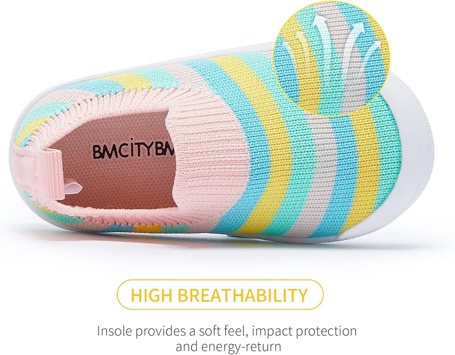 BMCiTYBM Baby Sneakers Girls Boys Lightweight Breathable Mesh First Walkers Shoes 6-24 Months