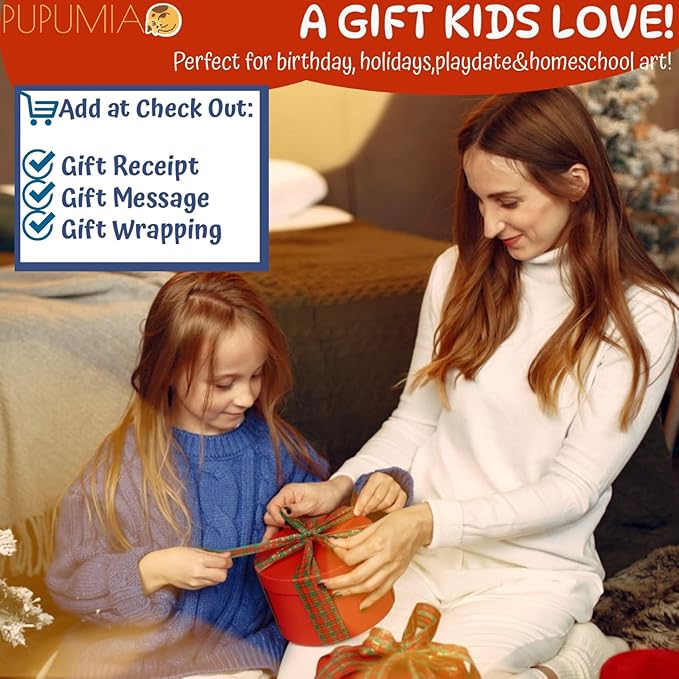 PupuMiao Sewing Kit for Kids DIY Embroidery Sewing Kit Cute Animal Sewing Projects Easy Crafts with English Instructions, Perfect for Beginners, Girls Boys Ages 4-12 (Christmas Theme)