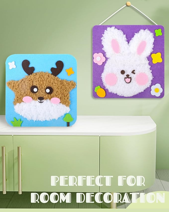 PupuMiao Sewing Kit for Kids DIY Embroidery Sewing Kit Cute Animal Sewing Projects Easy Crafts with English Instructions, Perfect for Beginners, Girls Boys Ages 4-12 (Koala+Cow+Penguin+Bunny)