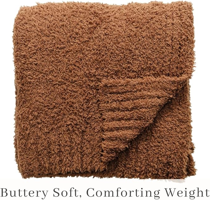 SARANONI Bamboni Luxury Baby Blanket | Cozy & Soft Plush Receiving Blankets | Perfect for Girls & Infant Baby Boy Blankets | Caramel - 30” x 40"