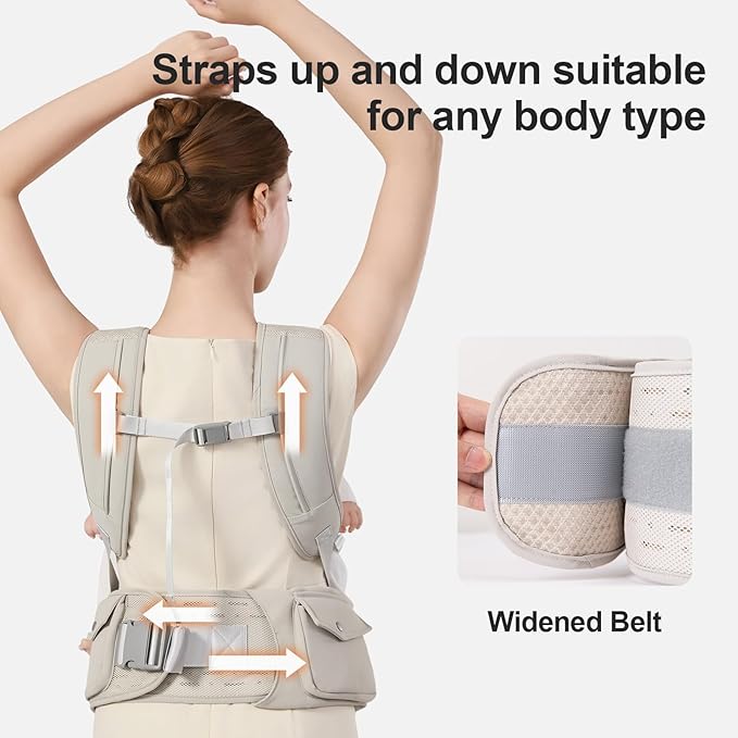 Baby Carrier with Hip Seat, 2-in-1 Forward-Facing Carry for Newborn to Toddler，Knob Design - Precision Adjustment，All Seasons Holder Infant Carriers Fits Waist Sizes up to 45 Inches (Grey)