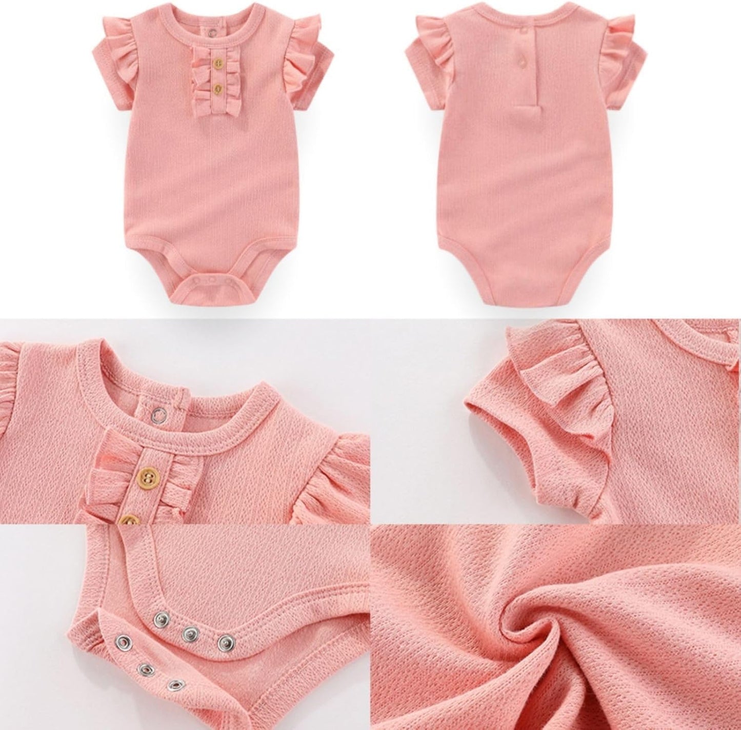 Four Seasons Baby Boy Girl Bodysuits 5-Pack Cotton Comfort Short Sleeve Baby Clothes Soft Infant Outfits