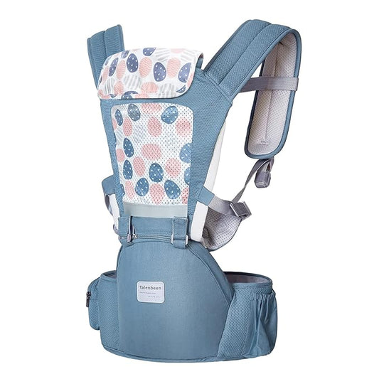Baby Carrier 6-in-1 Newborn to Toddler, Baby Carrier with Hip Seat Lumbar Support 7-41 lbs, Baby Soft Carrier for All Seasons & Positions, Adjustable Size for Shopping Hiking Travelling