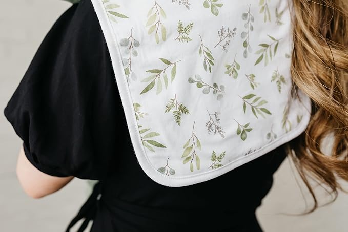 Copper Pearl Premium Baby Burp Cloths - 3-Pack Large Cotton Burp Cloths, Extra Soft Spit Up Rags with 3 Absorbent Layers, Perfect for Baby Boy and Baby Girl Gifts (21" x 10" Size, Haven Set)