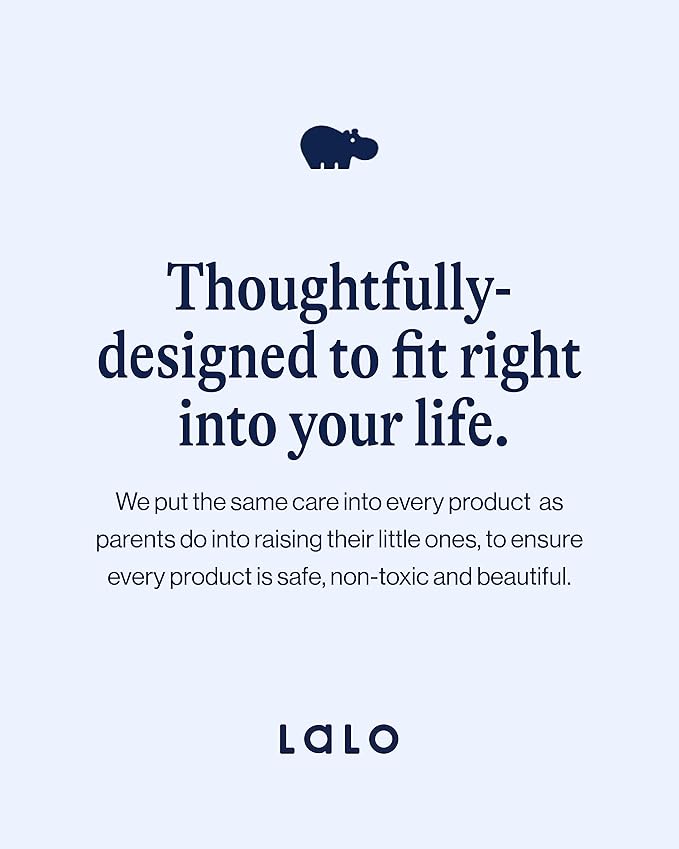 Lalo First Bites Silicone Baby Feeding Set - Baby Led Weaning Supplies - Non-Toxic Silicone - Includes 1 Bib, 2 Spoons, Training Cup, Suction Plate and Bowl - 6 Pieces - Blueberry