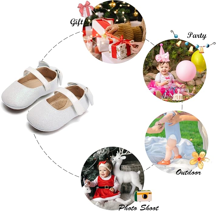 Soft Sole Baby Shoes - Infant Baby Walking Shoes Moccasins Rubber Sole Crib Shoes