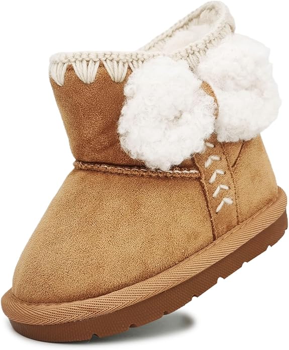 Baby Boots Winter Snow Booties Infant Boys Girls Outdoor Warm Shoes for Cold Weather 6 9 12 15 18 24 Months