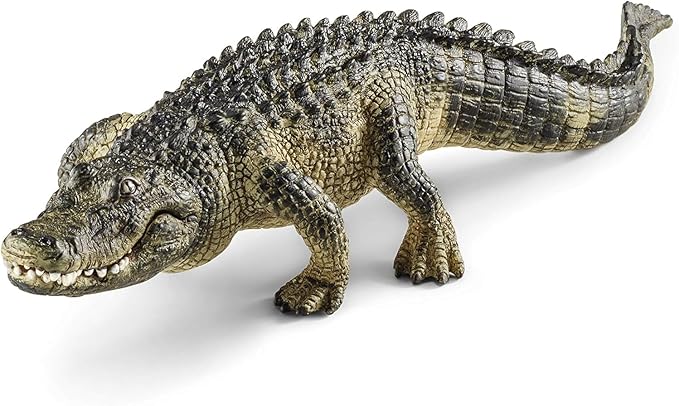 Schleich Wild Life Realistic Alligator Figurine with Movable Jaw - Detailed Alligator Toy Figure, Durable for Education and Fun Play, Perfect for Boys and Girls, Gift for Kids Ages 3+