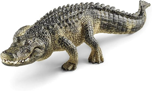 Schleich Wild Life Realistic Alligator Figurine with Movable Jaw - Detailed Alligator Toy Figure, Durable for Education and Fun Play, Perfect for Boys and Girls, Gift for Kids Ages 3+
