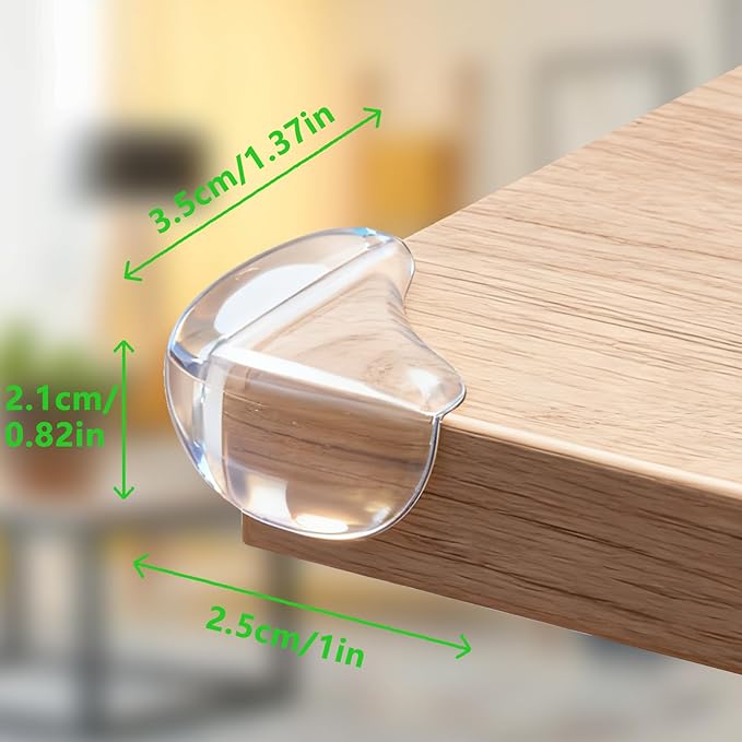 16 Pack Transparent Corner Protectors - Baby Safety Edge Guards for Furniture, Clear Sharp Corner Covers for Dining Table Baby Proofing (Drop-Shaped)