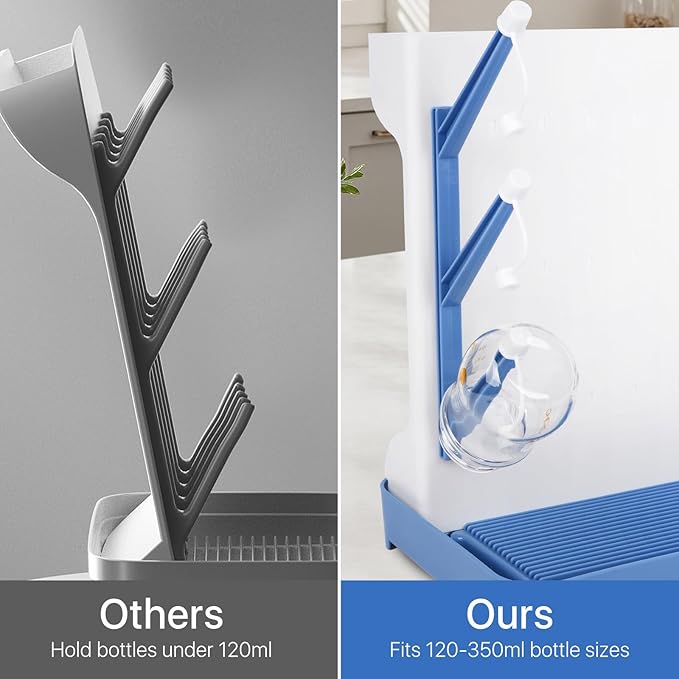 Ultimate Baby Bottle Drying Station -Space Saving Standing Drying Rack for Baby Bottles Multi-Level Vertical Holder for Maximum Airflow & Storage