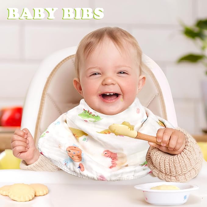 Baby Burp Cloths Muslin Washcloths 6 Pack Muslin Burp Cloths 100% Cotton Large 20''x12'' Soft 6 Layers Baby Burp Rags for Boys Girls Baby Essentials for Newborn Gift Machine Washable