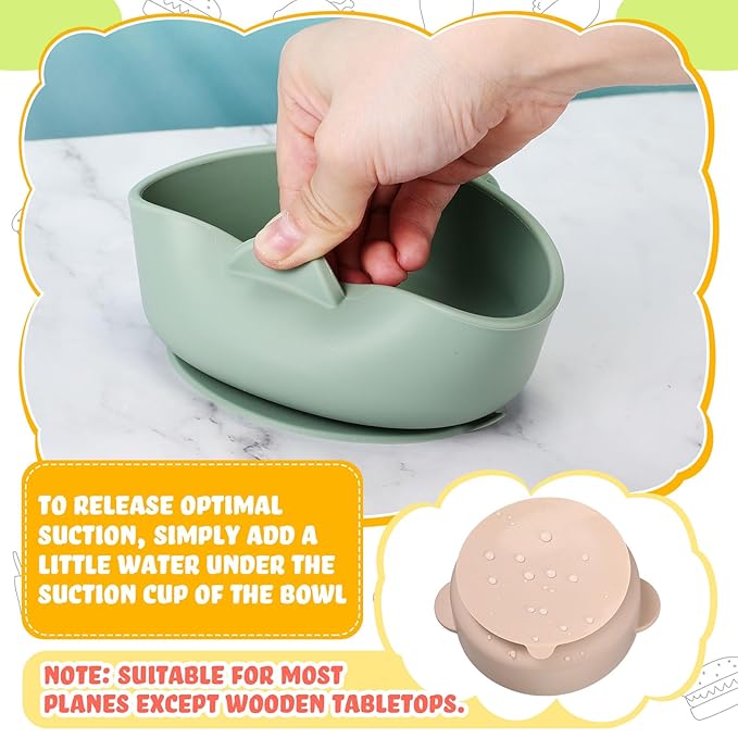 Nuogo 6 Pcs Stainless Steel Baby Bowls with Removable Silicone Shell 304 Toddler Bowls Kids Anti Scald Snack Container for Food Feeding, Dishwasher Safe(Vivid Color,Suction-a)