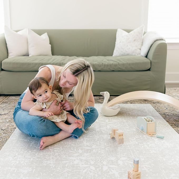 Baby Play Mat for Floor - Eden (4x6ft) - Premium EVA Foam Play Mat for Babies & Toddlers (Ages 0-5+) - Non-Toxic Playmat for Tummy Time, Crawling & Playroom - Stylish & Comfortable