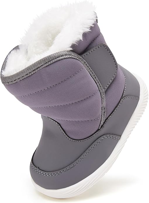 BMCiTYBM Baby Boy Girl Snow Boots Waterproof Winter Warm Booties Nonslip Lightweight Outdoor Shoes for First Walkers 6 9 12 18 24 Months(Infant/Toddler)