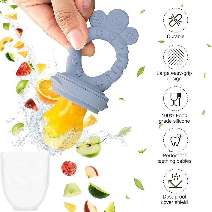 Silicone Baby Feeding Set – 10 Pcs Baby Led Weaning Supplies & Self Feeding Kit | BPA-Free Toddler Plates and Bowls Set, Bib, Fruit Feeder, Cup, Spoons & Forks – Empower Independence with LimeOr -Gray
