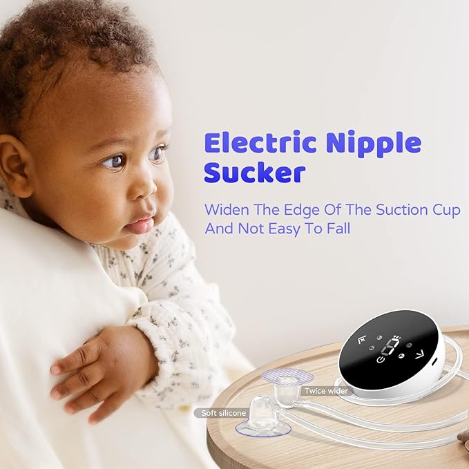Electric Nipple Corrector for Flat or Inverted Nipples, Portable Nipple Pump, Inverted Nipple Puller, Rechargeable Nipple Puller Sunken and Shy Nipples - 4PCS