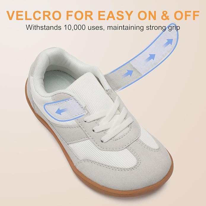 Toddler Wide Toe Box Shoes Zero Drop Minimalist Sneakers for Toddler/Little Kid Barefoot Slip on Tennis Shoes for Kids Boys Girls