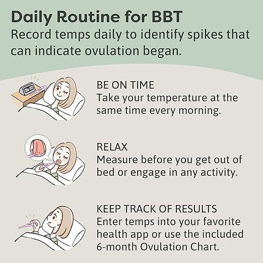 Microlife Digital Basal Thermometer 1/100th Accurate, Fertility Prediction and Ovulation Tracking, Oral or Vaginal BBT, (60-Second Reading),