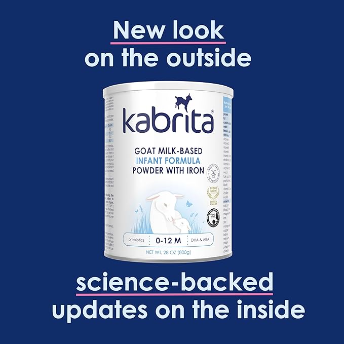 Kabrita Goat Milk-Based Infant Formula Powder with Iron, DHA, ARA & Prebiotics, for Infants 0–12 Months, Non-GMO, 28 oz