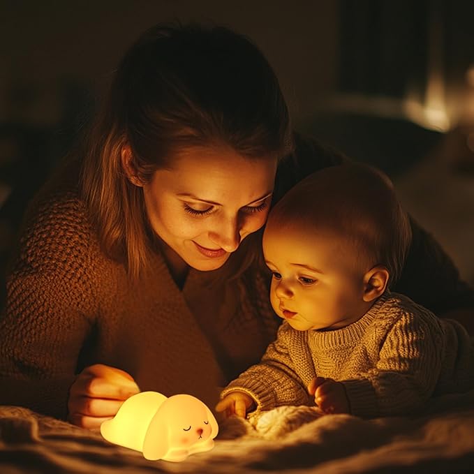 ZKLiLi Night Light for Kids Cute Rabbit Lamp, 16 Colors+Tap+Silicone Children Night-Light,USB Rechargeable Rabbit Night Lights for Kid Room,Girls Easter Gifts