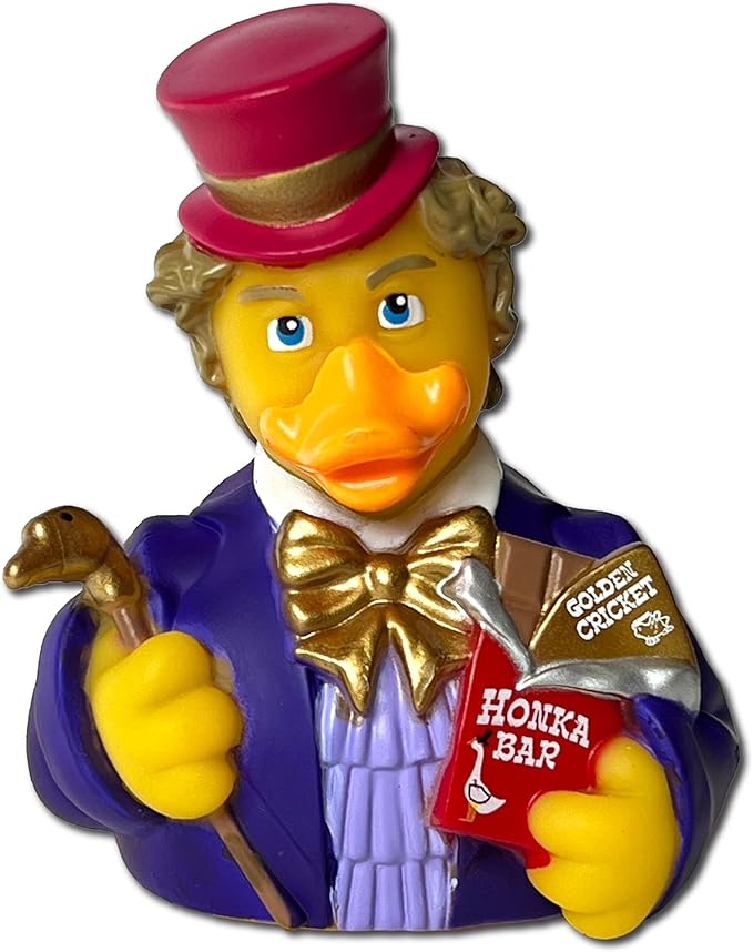 CelebriDucks - Bill-y Honka - Win The Golden Cricket - Floating Rubber Ducks - Collectible Bath Toy Gift for Kids & Adults of All Ages