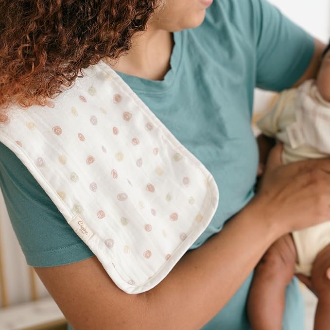 Crane Baby Burp Cloth Set, 3-pc. Charlie Farmhouse Goose Collection, Soft 100% Cotton Muslin Burping Cloths for Baby Boys &Girls, Newborn Burp Rags, Baby Must Haves for Newborns, Farm Nursery Decor