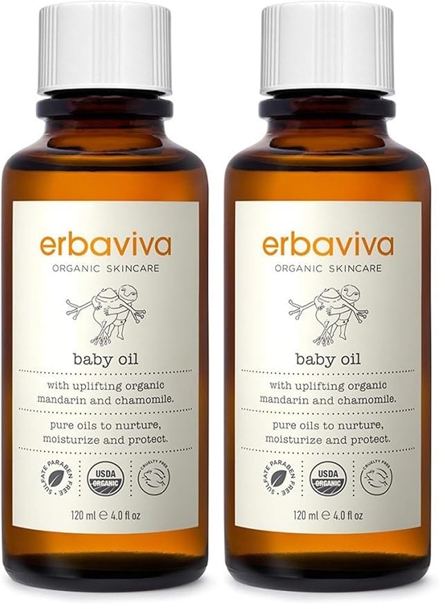 erbaviva Baby Oil, 4 Fl Oz (Pack of 2)