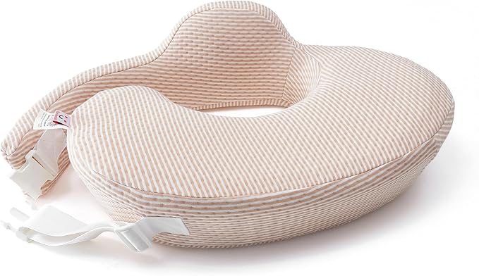 QSTEHEML Nursing Pillow for Breastfeeding - Adjustable Breastfeeding Pillows for Women with More Support & Removable Cover, Baby Feeding Pillow for Newborn Moms and Baby Essentials,Beige