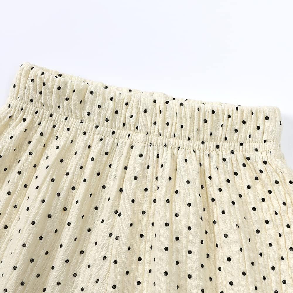 MYGBCPJS Baby Boys Girls Cotton Linen Trousers Kids Casual Ankle Pants Loose Long Bloomers