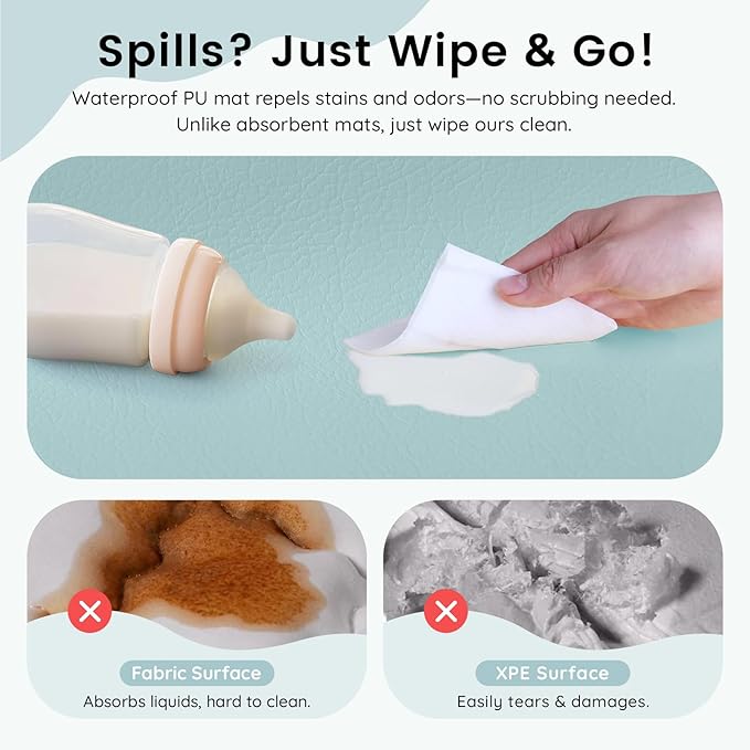 INNO STAGE Baby Play Mat 50x50 Inches, 1-Inch Thick Foam Play Mat for Babies & Kids – Extra Soft & Durable Padded Baby Mat for Floor, Non-Slip Crawling Mat for Playpen, Tummy Time, Yoga & Playroom