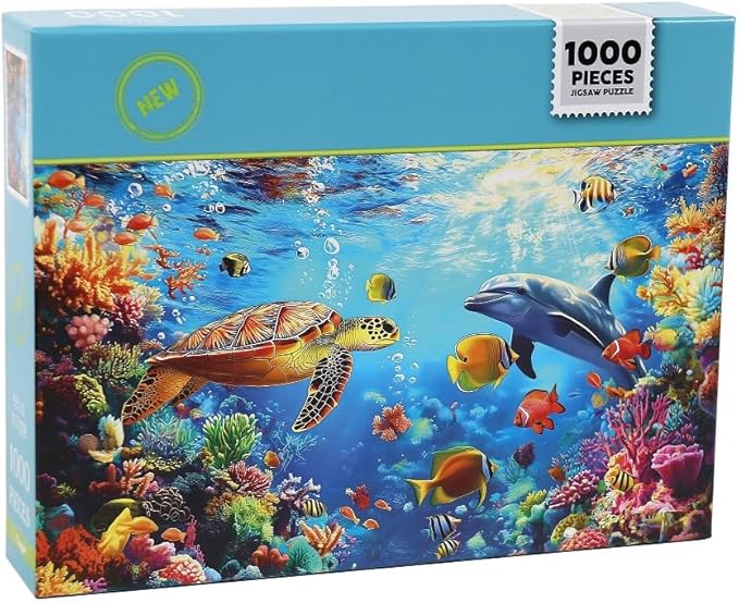 Moruska Underwater Puzzles 1000 Pieces for Adults Under The Sea Animal Jigsaw Puzzle Ocean Scene 1000 Piece