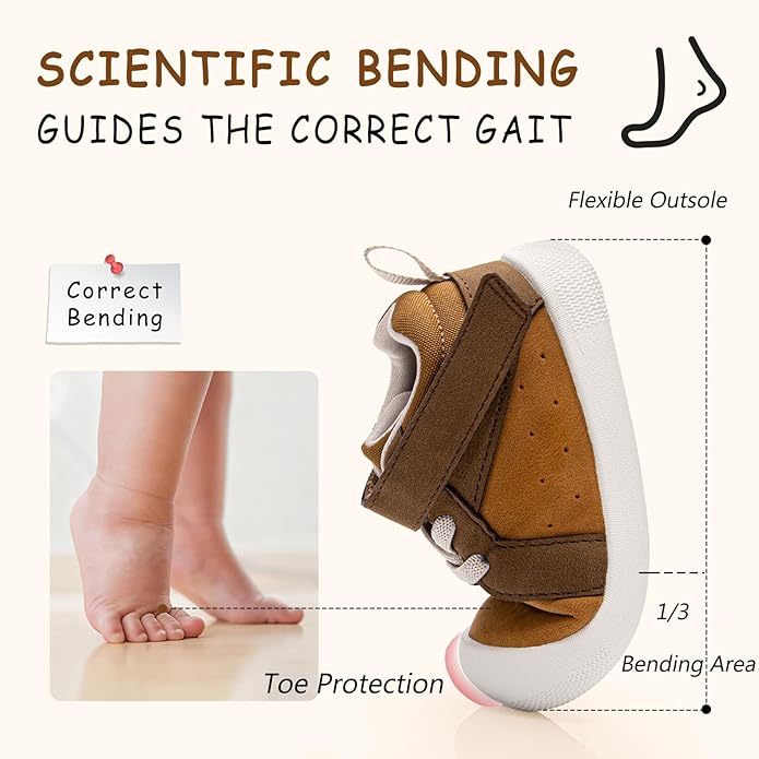 Wide Baby Shoes Boys Girls Zero Drop Barefoot Infant First Walkers Lightweight Soft Nonslip High Top Toddler Sneakers for 6-24 Months