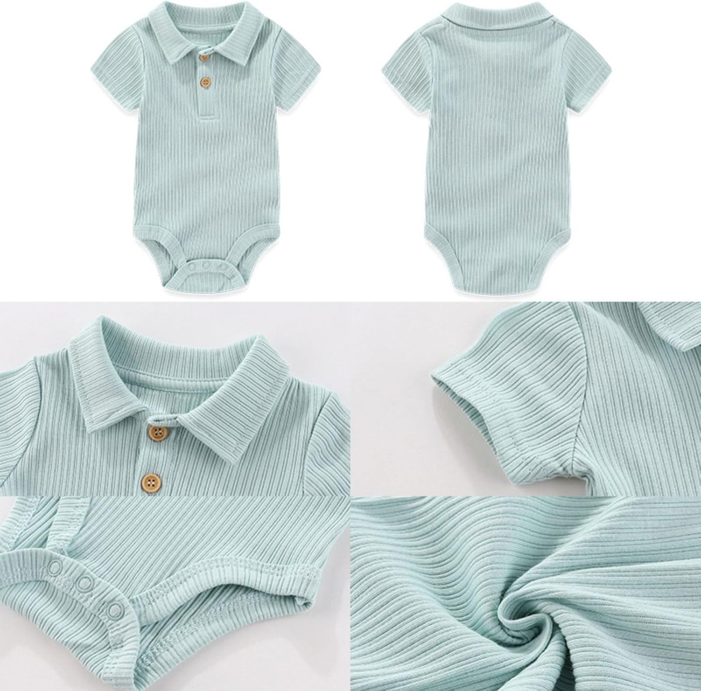 Four Seasons Baby Boy Girl Bodysuits 5-Pack Cotton Comfort Short Sleeve Baby Clothes Soft Infant Outfits