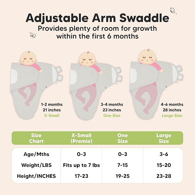 3-Pack Organic Baby Swaddle Sleep Sacks - Swaddles for Newborns, Infant 0-3 Months, Baby Girls, Boys, Soft & Snug Newborn Sleep Sack, Nursery Swaddling Blankets (The Wild 2)