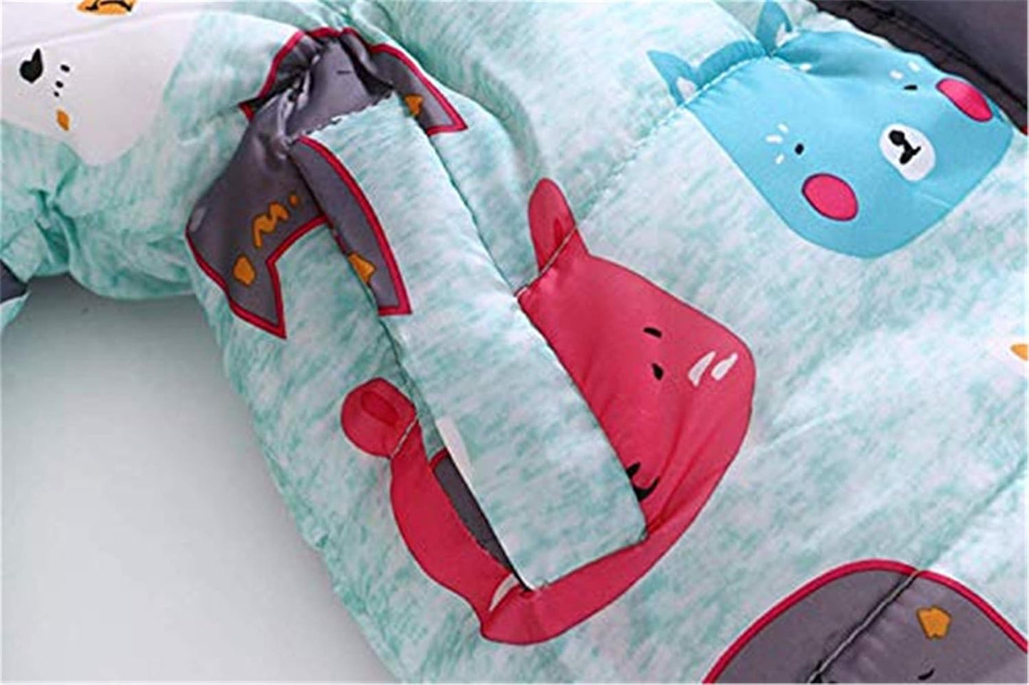 Miss Bei Girl's Winter Coat Jacket Hooded Kids Toddler Flower Print Parka Outwear Warm Cotton Puffer Hooded Jacket