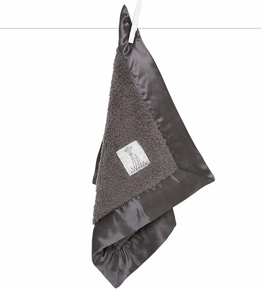 Little Giraffe Baby Blanket - Blanky - Soft Blanket with Satin Trim - Baby Stroller Blanket - Newborn Baby Essentials & Baby Gifts - 17x17 - Charcoal