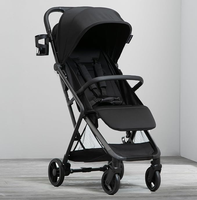 Delta Children Icon Ultra Compact Travel Stroller - Greenguard Gold Certified, Black