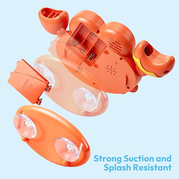 Baby Bath Toys for Toddlers 2-4, Crab Bubble Machine with Music, LED Lights, Light Up Bath Toys for Kids, Automatic Bubble Maker for Bathtub, Boys & Girls Gifts for Christmas